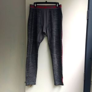 Two PairsUnder Armour Men's Tights Leggings XXL - Red/Gray & Black/Gray